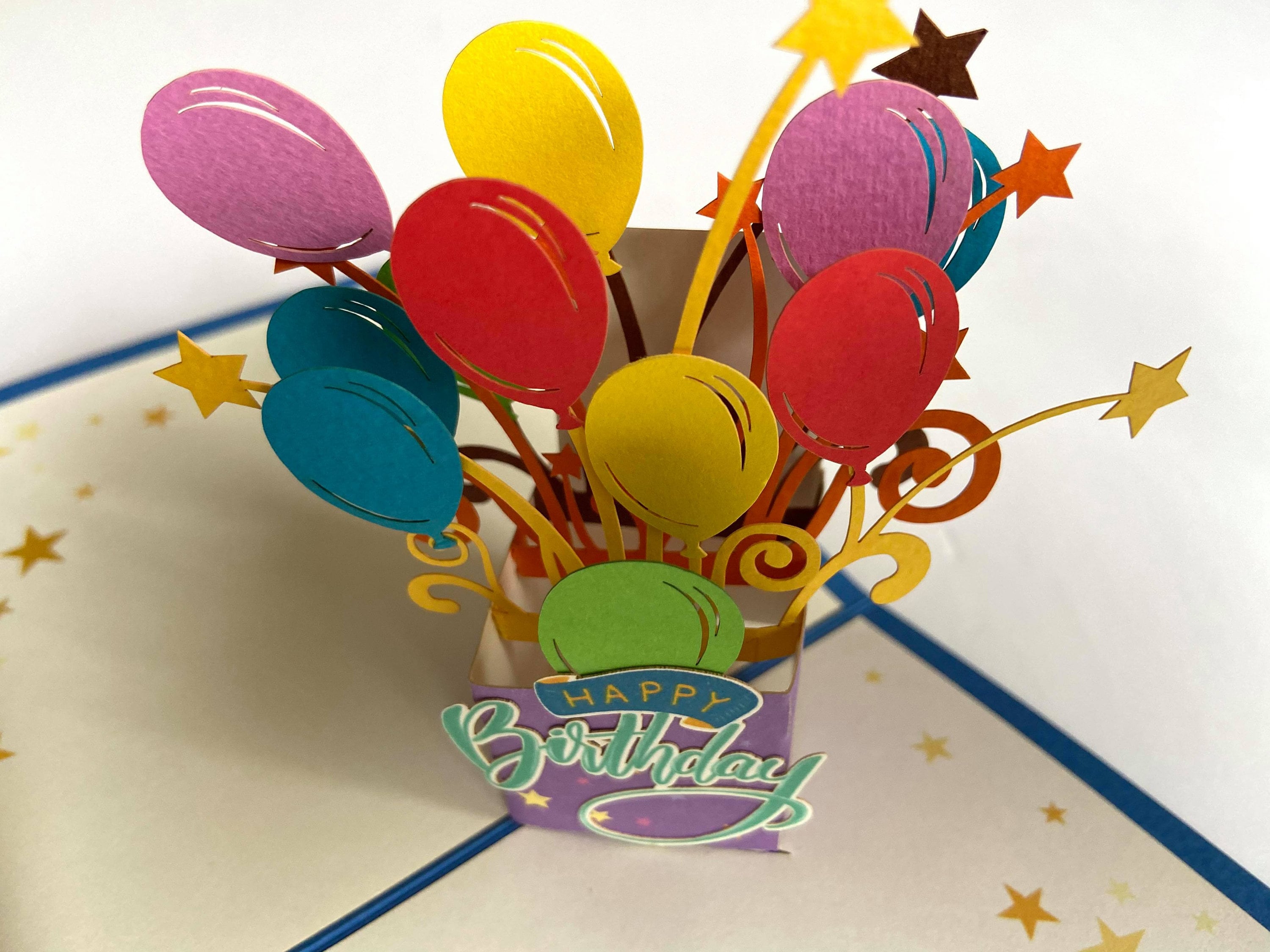 NRVY96G Kwan Crafts 2 Sheets Different Style Happy Birthday Balloons Party  Clear Stamps for Card Making Decoration and DIY