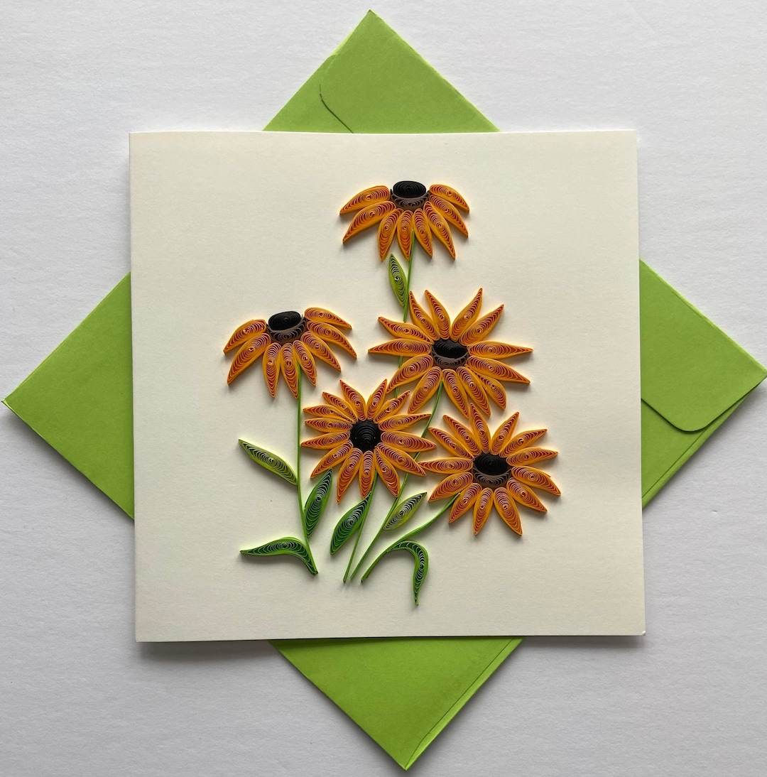 Flower - Quilling Card, Greeting Card, Aer Paper, Handmade Card - Etsy