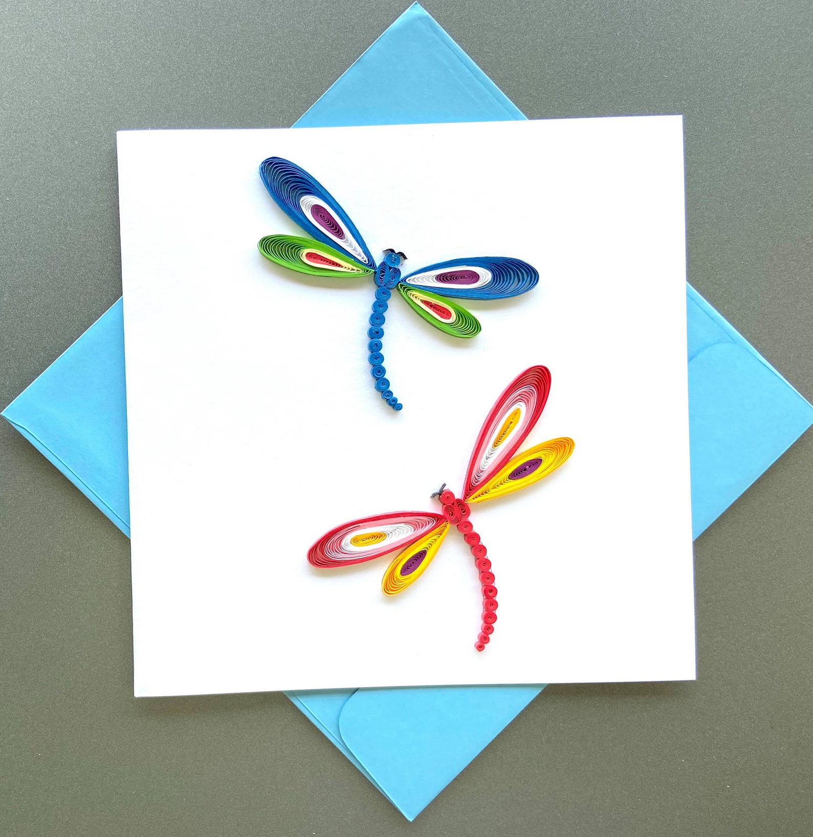 Dragonfly Quilling card Etsy