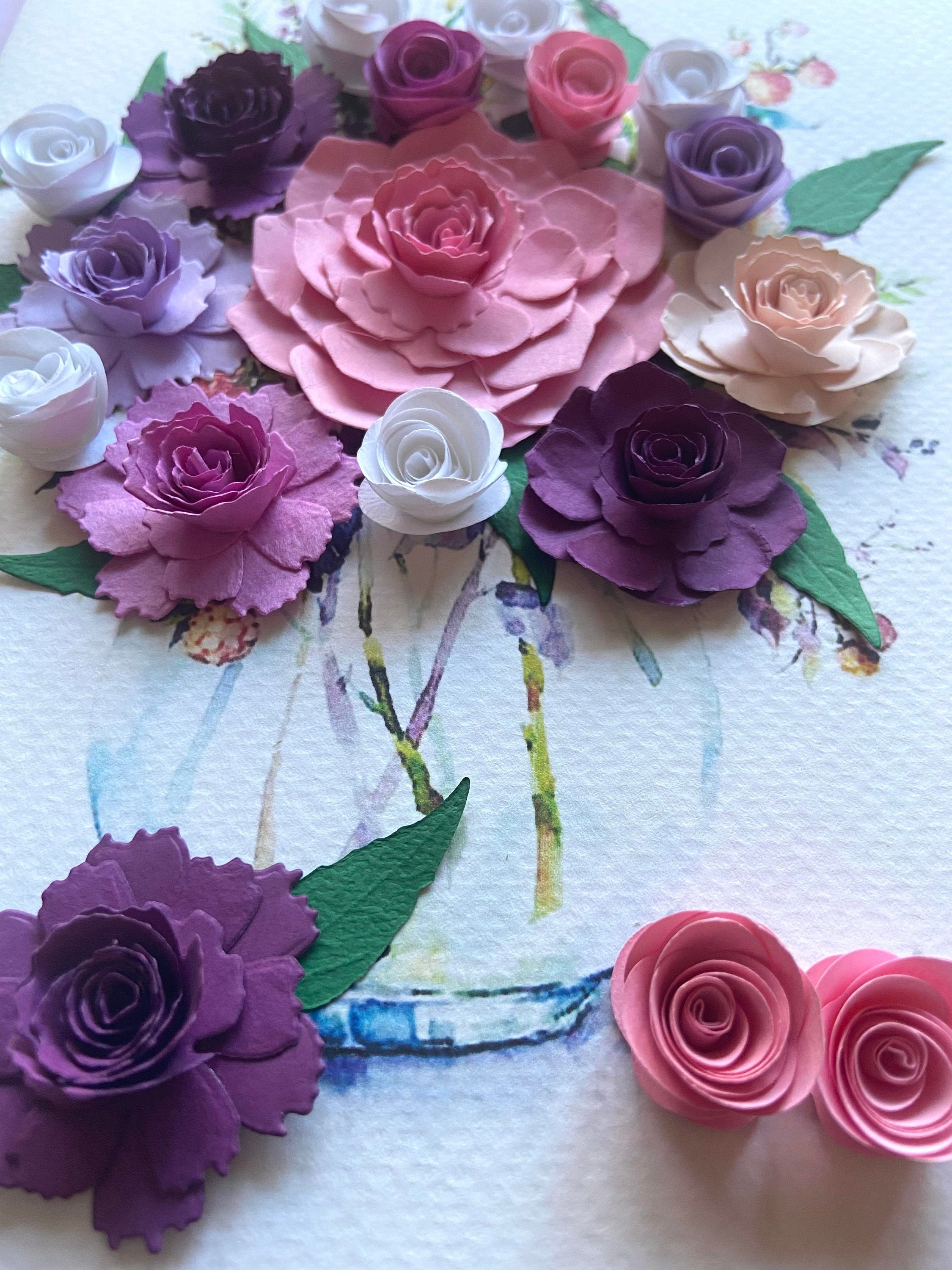 3D Flower- Quilling Card, Art Paper, Greeting Card, Handmade Card - Etsy