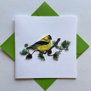 Bird- Quilling Card, Art paper, Greeting Card, Quilling Card, Craft cards, Handmade card.