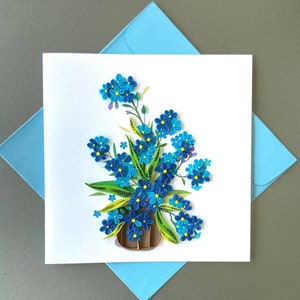 Carte Fleur - Quilling