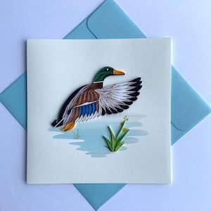 Ente - Quilling Karte