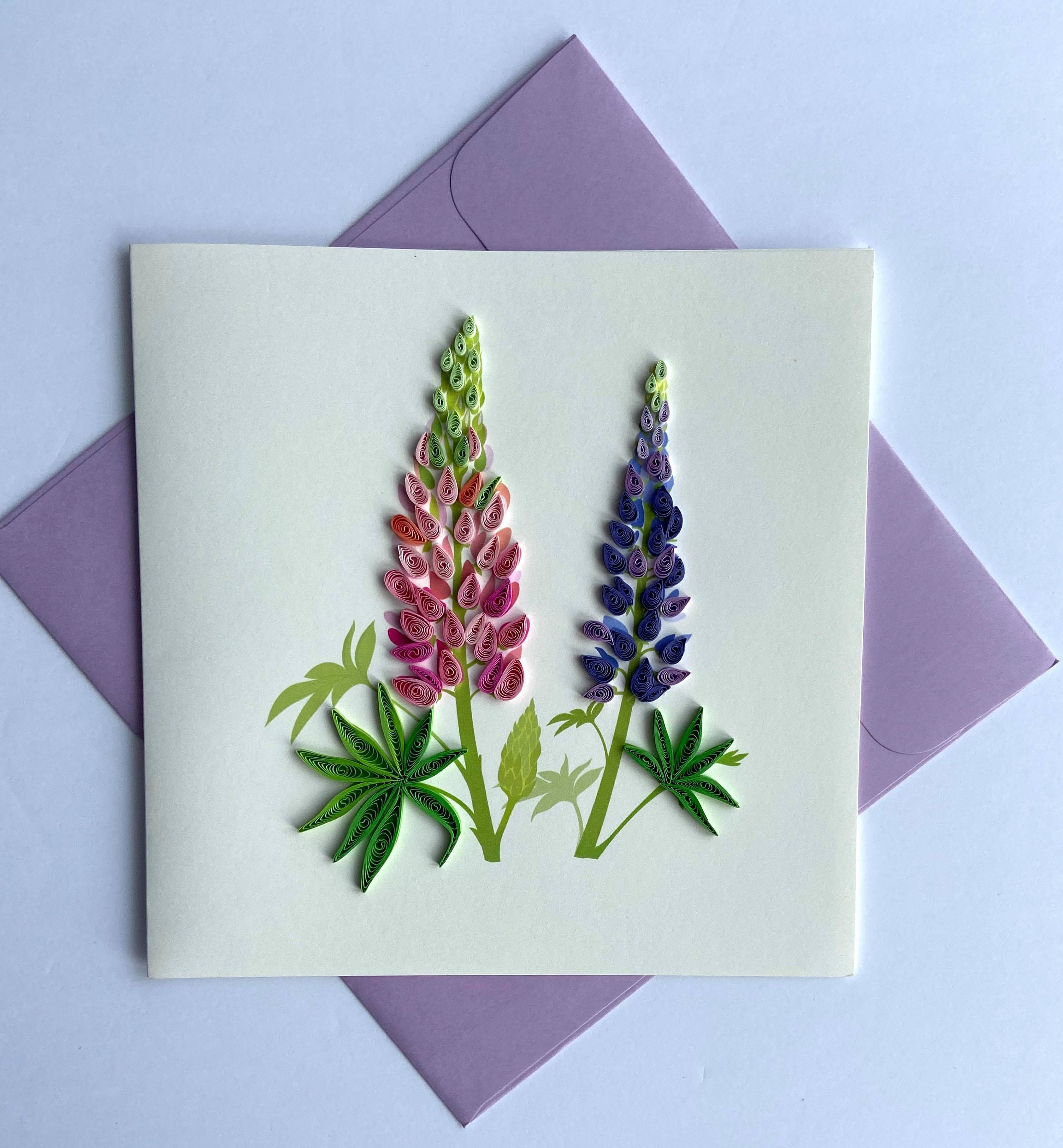 Set Of 2 Quilling Greeting Cards - Blank Cards For Birthday