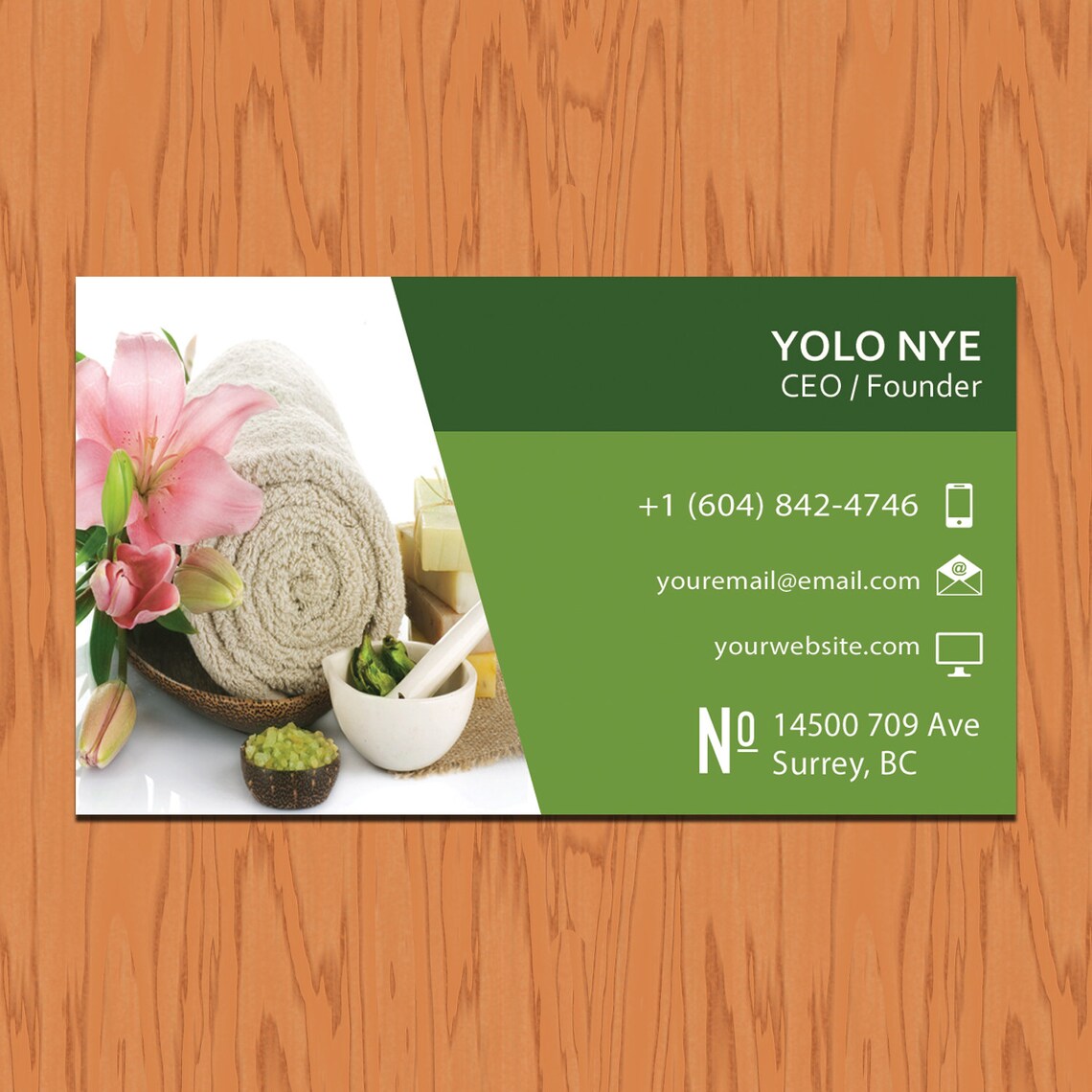Wellness Business Card Etsy