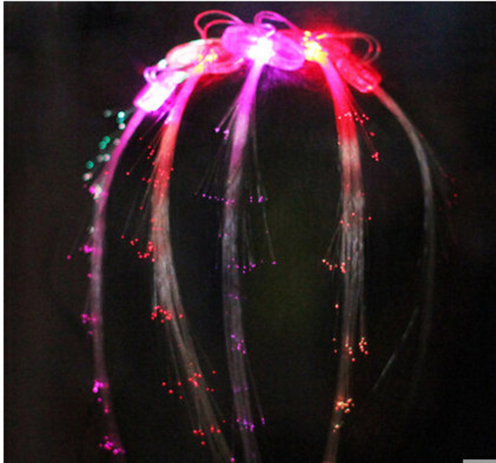 LED Hair Light Emitting Fiber Optic Pigtail Braid Plait Etsy