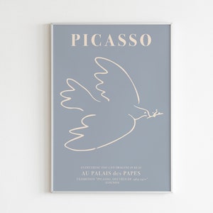 Pablo Picasso Print, Poster, Minimalist Line Drawing, Cubism Art, Picasso Exhibition, Modern Art Print, High Quality Print, Digital Download