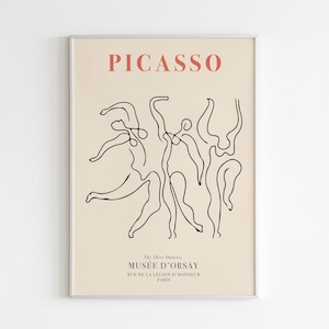 Pablo Picasso Print, Poster, Minimalist Line Drawing, Cubism Art, Picasso Exhibition, Modern Art Print, High Quality Print, Digital Download
