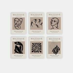 Matisse Print Set of 7, Matisse Wall Art, Framed Canvas Wall Art, Matisse Framed Print, Collioure, Gallery Wall Art Set,Mid Century Wall Art