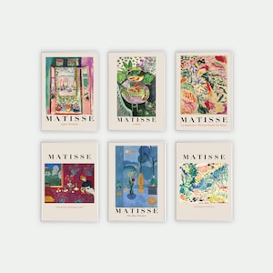 Matisse Print Set of 6, Matisse Wall Art, Matisse Print, Collioure, Gallery Wall Art Set,Mid Century Wall Art, Digital Poster