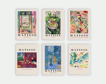 Matisse Print Set of 6, Matisse Wall Art, Matisse Print, Collioure, Gallery Wall Art Set,Mid Century Wall Art, Digital Poster