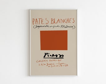 Pablo Picasso Druck, Galerie Folklore, Minimalistischer Druck, Kubismus Kunst, Picasso Ausstellung, Modern Art Print, hochwertiger digitaler Download