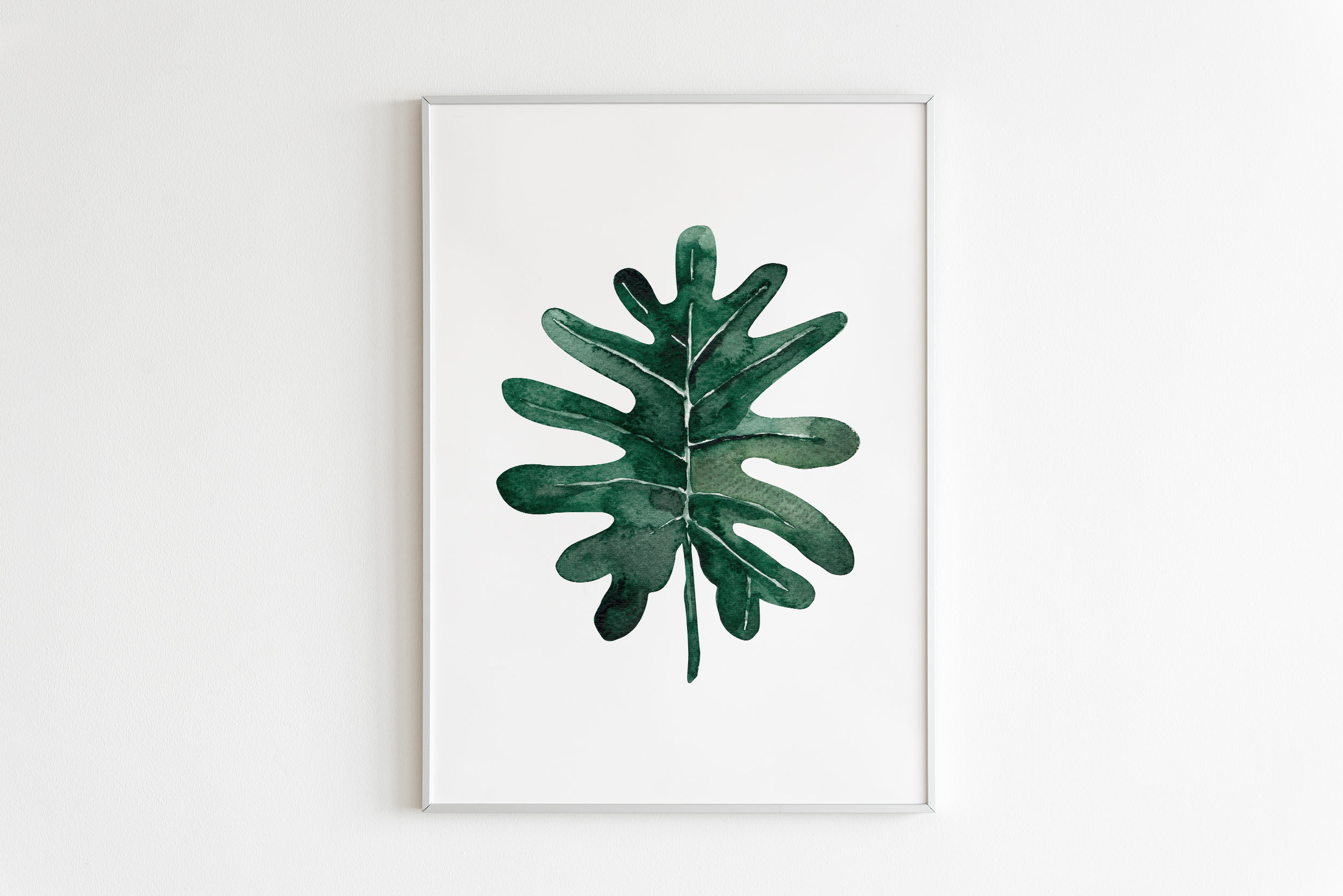 Tropical Leaves Print Set of 9 Wall Art, Leaves Prints, Leaf Print Wall ...
