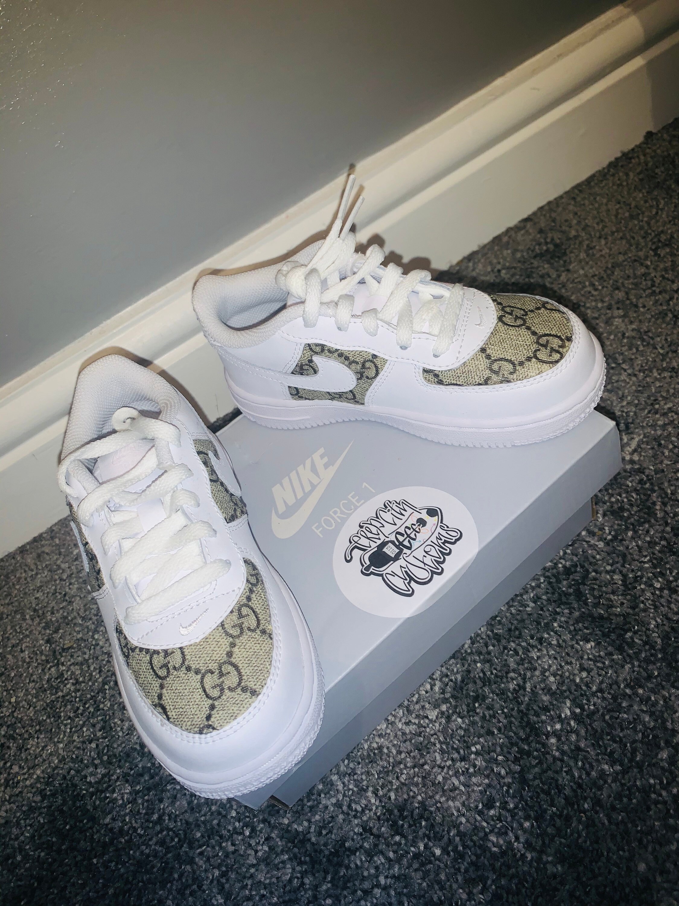 Custom Tan AF1 children's Pre Made | Etsy