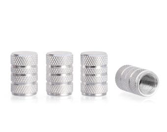 4er Pack - Chrom Aluminium Reifenventilkappen - Premium Metall Ventilkappen, korrosionsbeständige Reifenkappen für Autos, Fahrräder und Motorräder