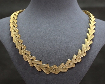 Gold Fields of Wheat Necklace, Statement Cocktail Necklace