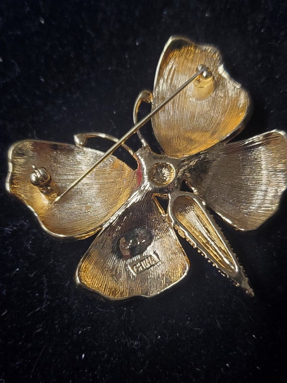 KENNETH JAY LANE K.J.L. Enamel Butterfly Brooch 2… - image 2