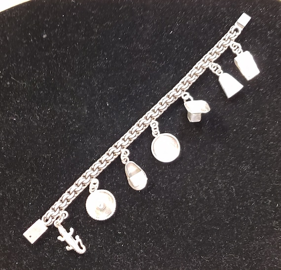 Early Sterling Silver Mexico Mexican Charm Bracele