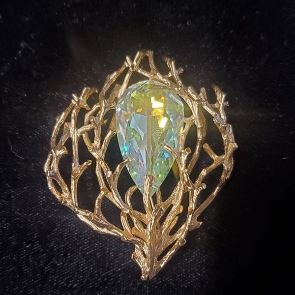 Napier Brooch Eugene Bertolli 1965 "Enchanted Forest" Vintage Mid Century 1960s 2.75" (Tm1)