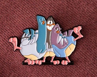 Good Feathers Pigeons Enamel Pin