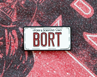 Bort License Plate Soft Enamel Pin