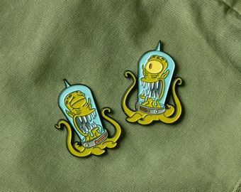 Alien Twins Soft Enamel Pins Set