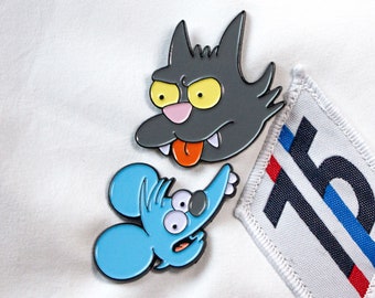 Itchy and Scratchy Soft Enamel Pin Set