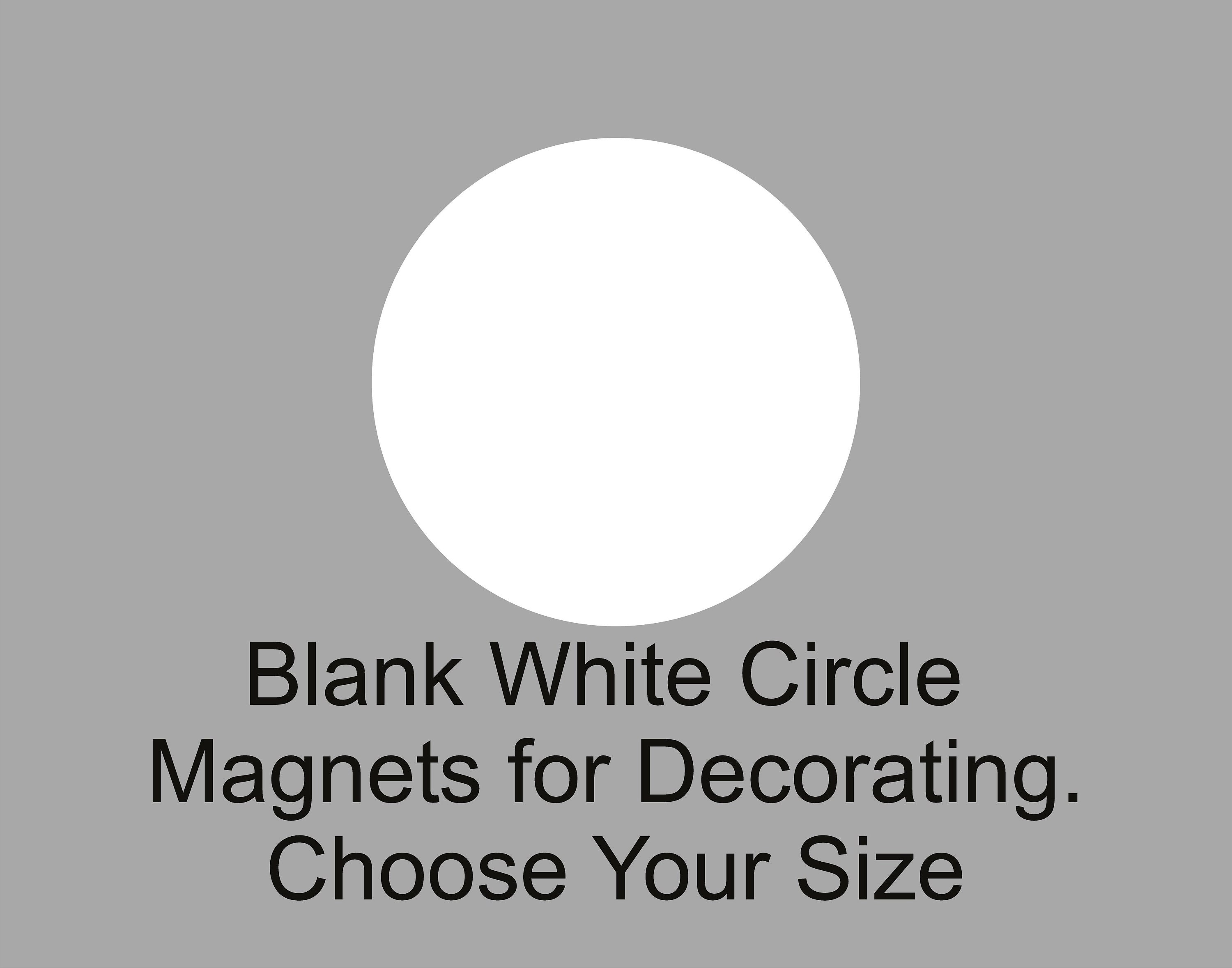 CRAZY STRONG Wooden Circle Magnets, Painted White Modern Style,  Refrigerator Magnets, Home or Office Magnetic Board Organizer, 1.5 Diameter  