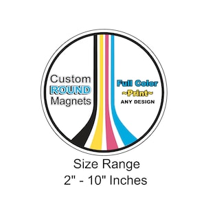 Round Vehicle Magnets Any Size Round Magnets For Truck doors Round Car Magnetics Magnets-School Mascot Magnets-Circle Magnetic image 1