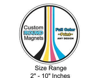 Round Vehicle Magnets Any Size-  Round Magnets For Truck doors- Round Car Magnetics Magnets-School Mascot Magnets-Circle Magnetic