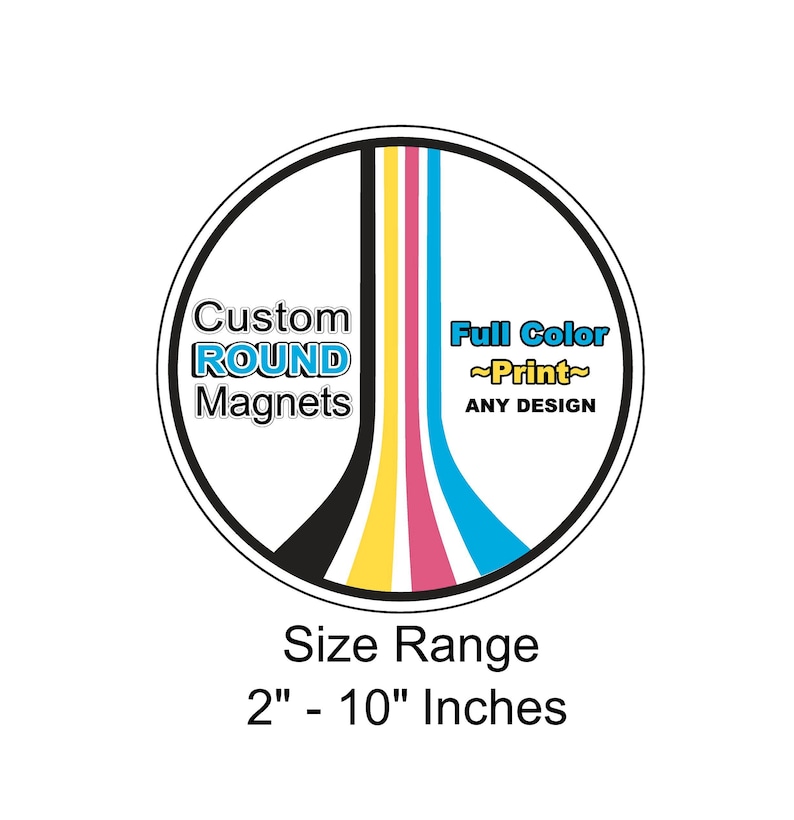 Round Vehicle Magnets Any Size Round Magnets For Truck doors Round Car Magnetics Magnets-School Mascot Magnets-Circle Magnetic image 1