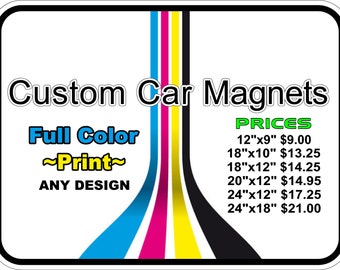 Imanes personalizados a todo color para coches – Letreros para vehículos comerciales con cualquier diseño