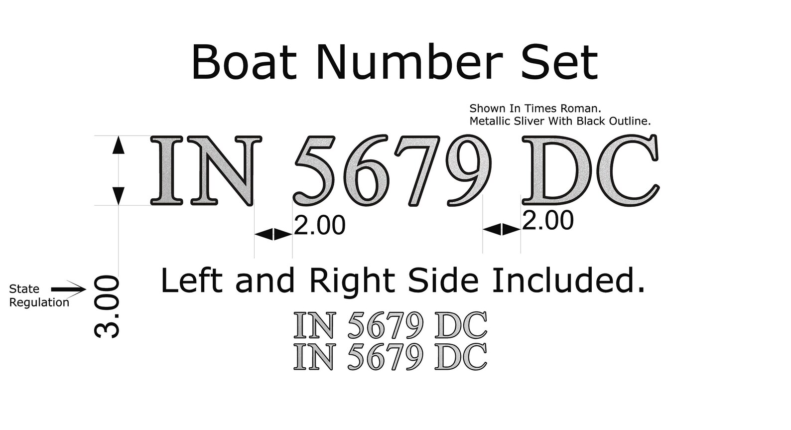 Boat Number Set Left & Right Side. Etsy