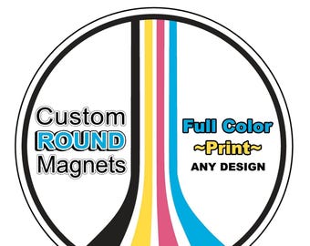 Pack of 10 Round Vehicle Magnets for Business, Sports, or Schools