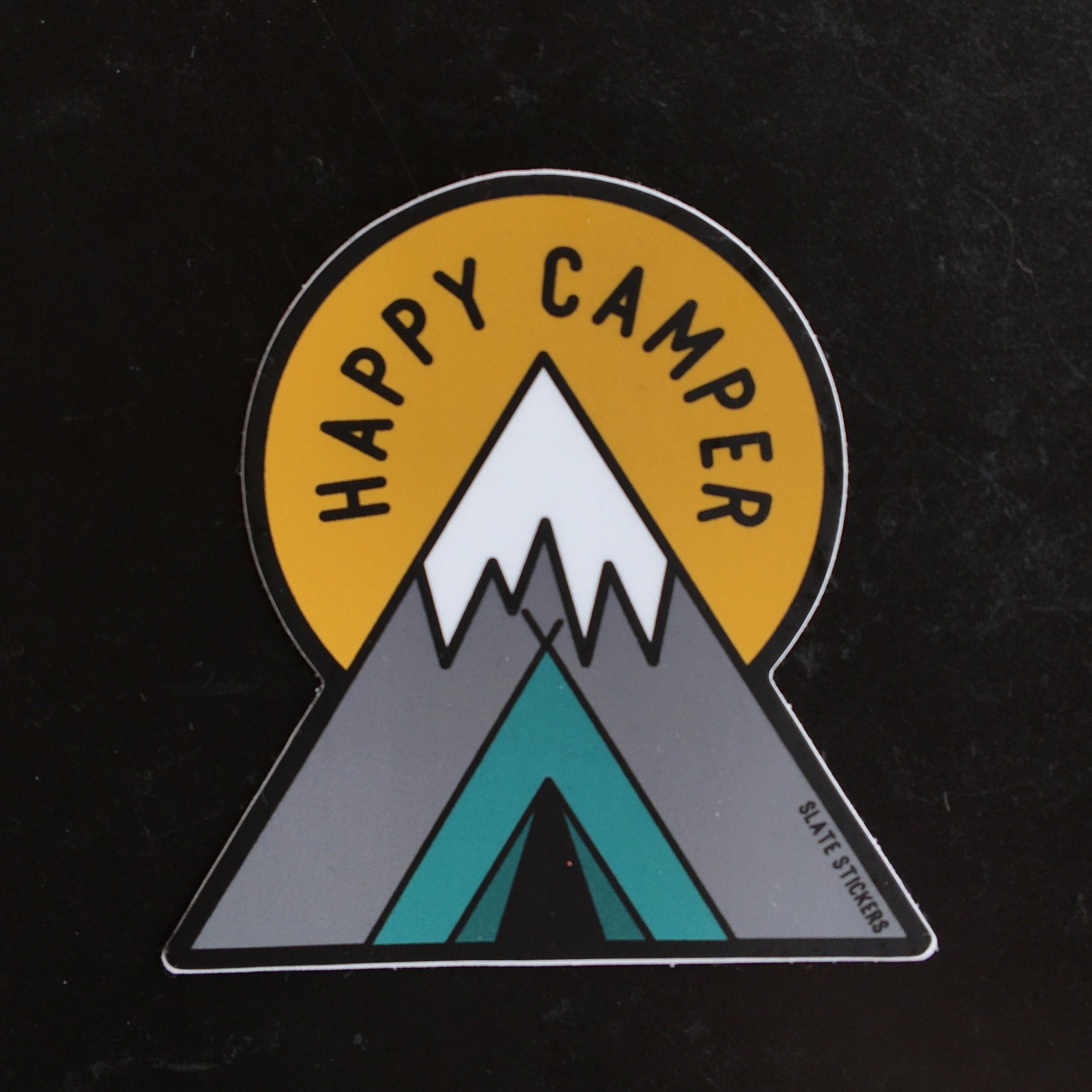HAPPY CAMPER // Camping Sticker / Cute Stickers / Gift for Etsy