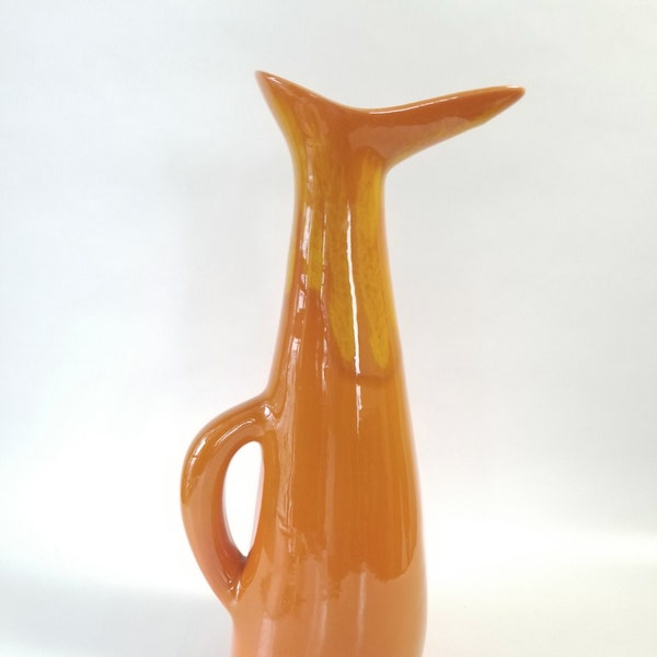 MCM Orange Pitcher Vase Jug