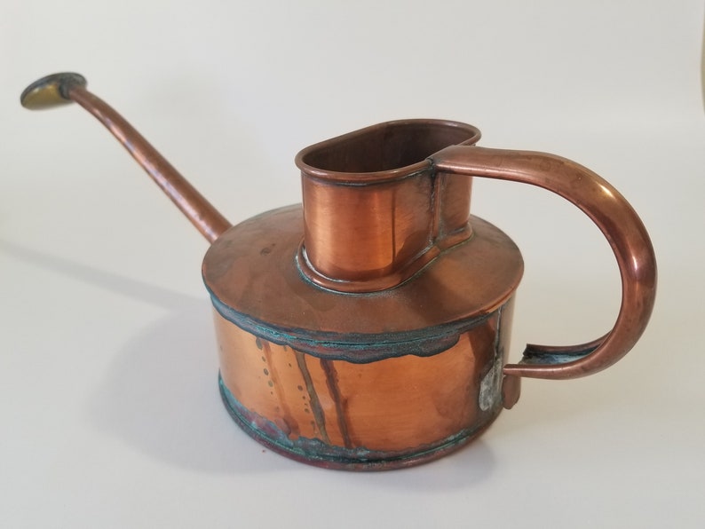 Hawsstyle Patina Vintage Copper Watering Can With Rose/sprinkler Head