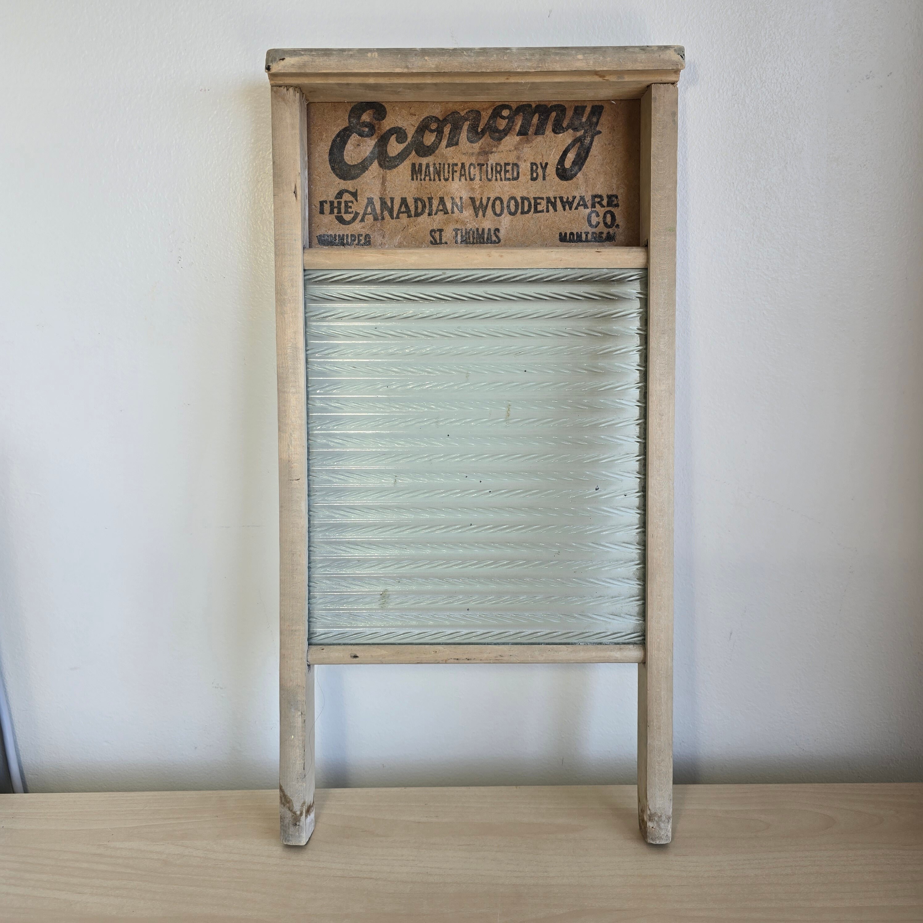 Economy Canadian Woodenware Large Glass Washboard Vintage Etsy
