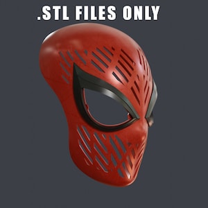 Avancerad dräkt ansiktsskydd (Insomniac-inspirerad) Endast 3D-utskriftsmodell