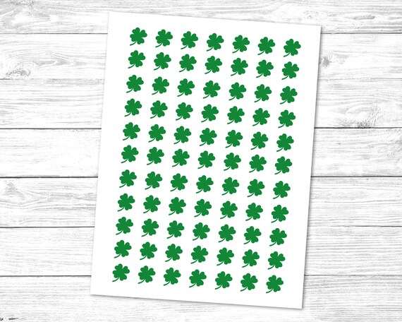 Green Shamrock Sticker Sheet 6 X 8 Sheet - Etsy