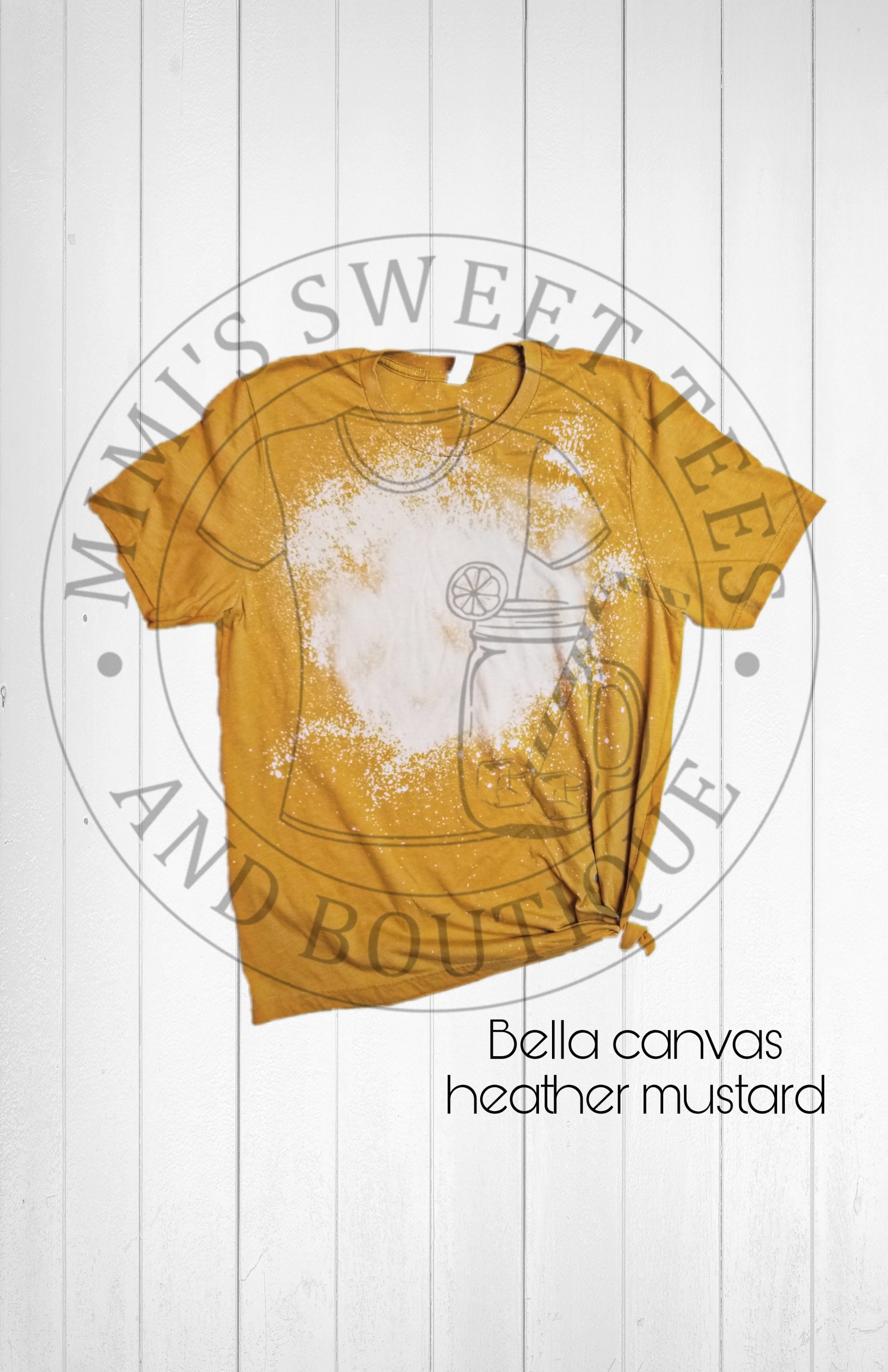 mustard bleached shirt