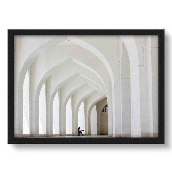 Quiet Mosque in Bangladesh Photograph - Dhaka Bangladesh - World Travel Photo and Art HS1083