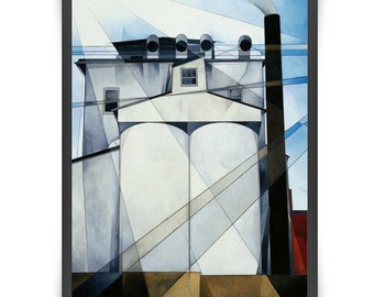 Charles Demuth My Egypt Fine Art Wall Print - Stretched Canvas - Geometric Abstract Painting - Modern Home, Business, or Office Decor HS2240