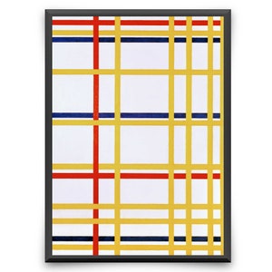 New York City by Piet Mondrian Fine Art Wall Print Stretched - Etsy