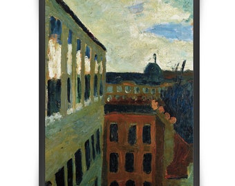 View in Paris by Paula Modersohn-Becker Print Wall Art - Stretched Canvas - Contemporary Decor - Modern Art - Home, Office Decor HS2483