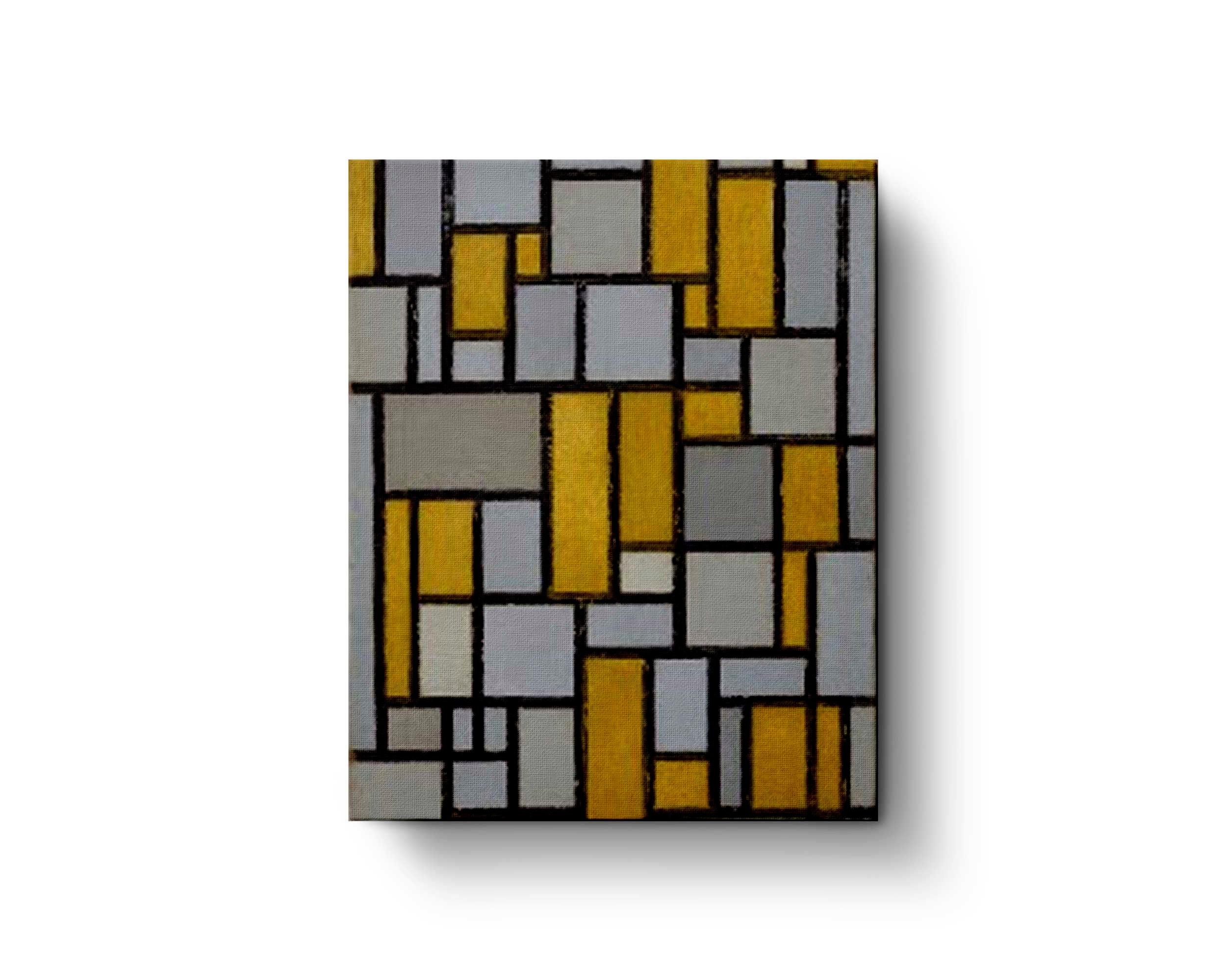 Composition With Grid #1 1918 By Piet Mondrian Wrapped Canvas Painting ...
