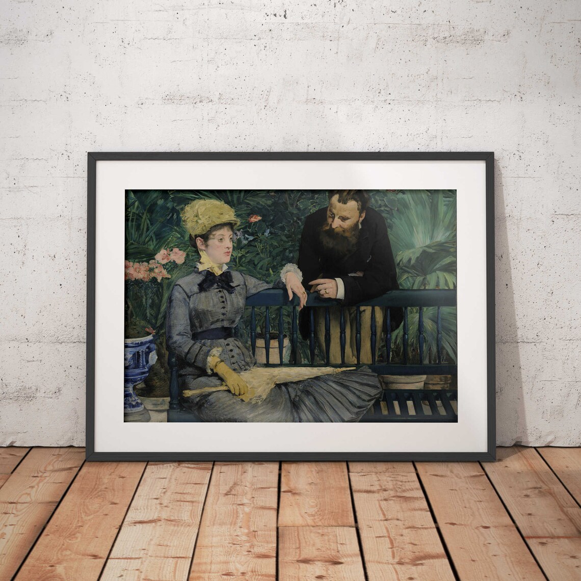 Edouard in the Conservatory Print Wall Art Stretched Etsy