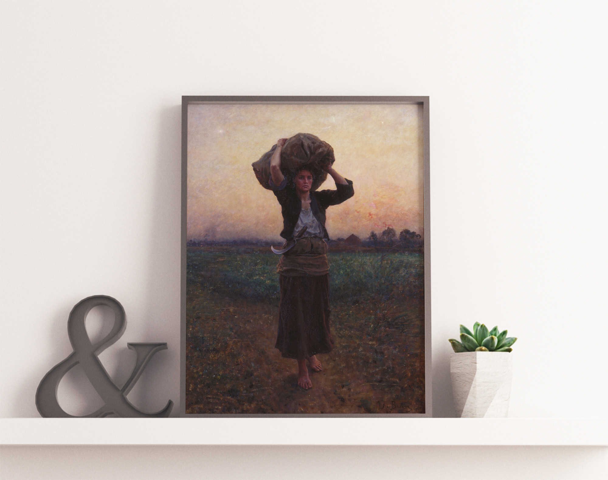 French Art Countryside Shepherd's Star by Jules Breton France Wall Art Peasant Girl Starlit Landscape Sunset Farm Girl French Art Countryside Shepherd's Star by Jules Breton France Wall Art Peasant Girl Starlit Landscape Sunset Farm Girl