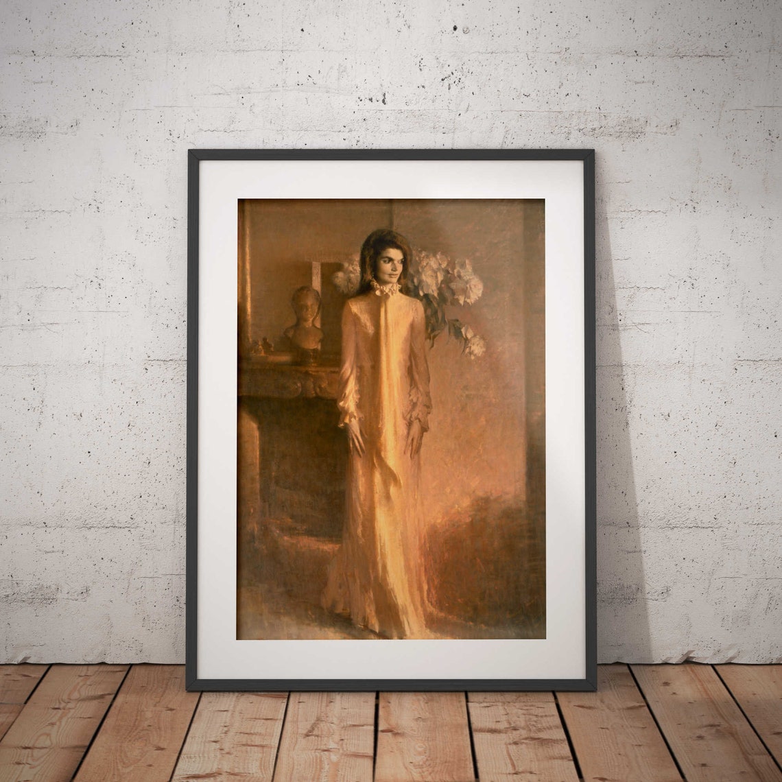 Jacqueline Onassis Kennedy Print Wall Art Stretched Canvas - Etsy