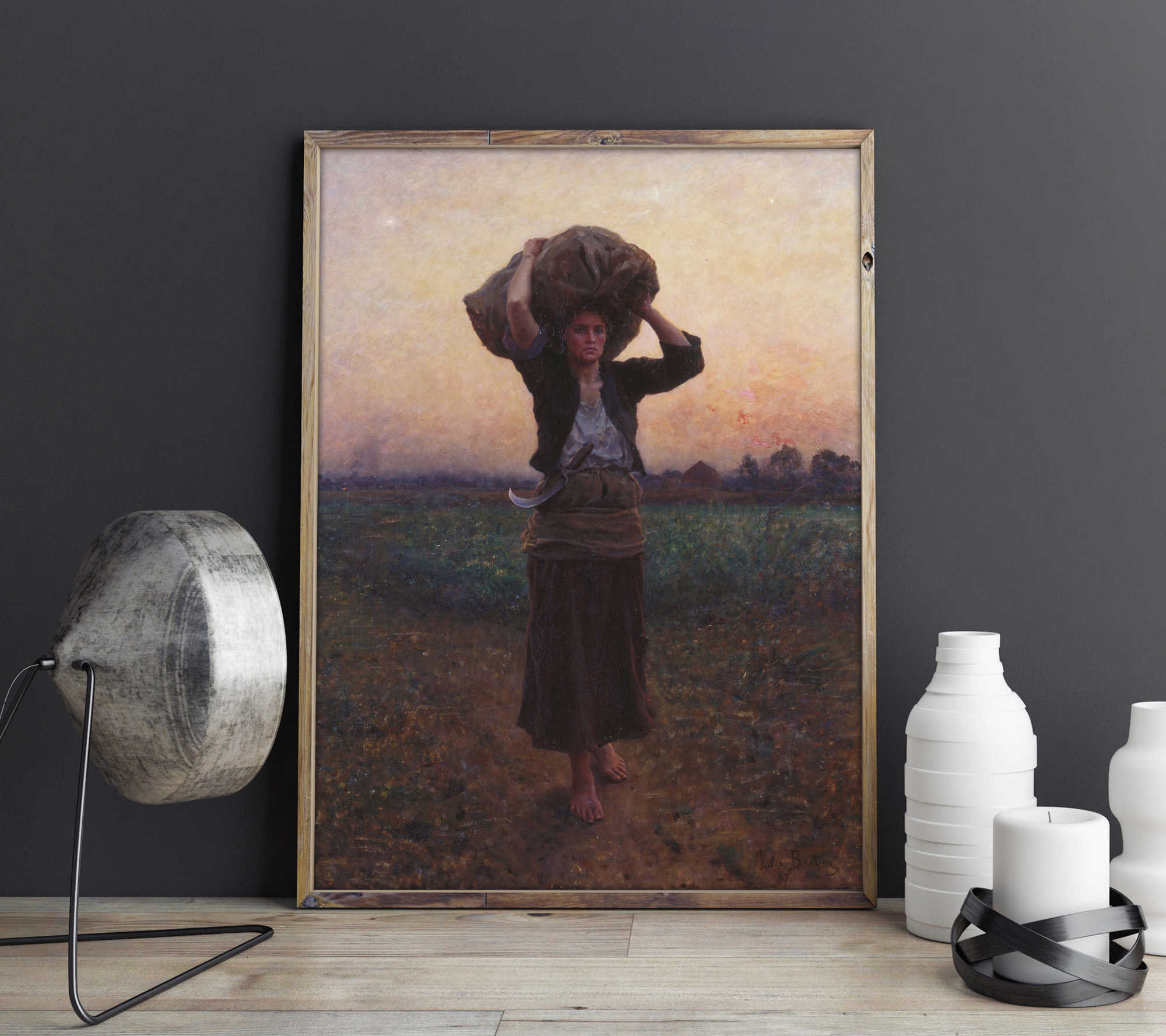 French Art Countryside Shepherd's Star by Jules Breton France Wall Art Peasant Girl Starlit Landscape Sunset Farm Girl French Art Countryside Shepherd's Star by Jules Breton France Wall Art Peasant Girl Starlit Landscape Sunset Farm Girl